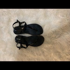 Girls black sandals